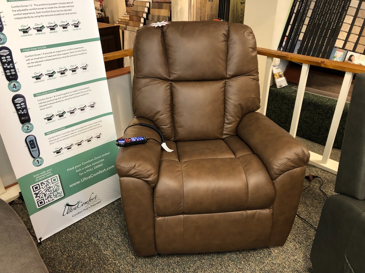 Ultra Cozy UC669 Leather Power Reclining Chair in Cork Leather 2343290 On Sale for $2,188.88